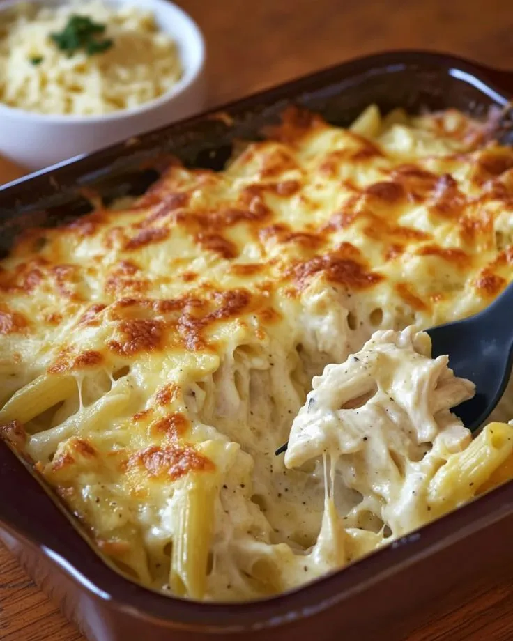 Cheesy Chicken Alfredo Bake 3
