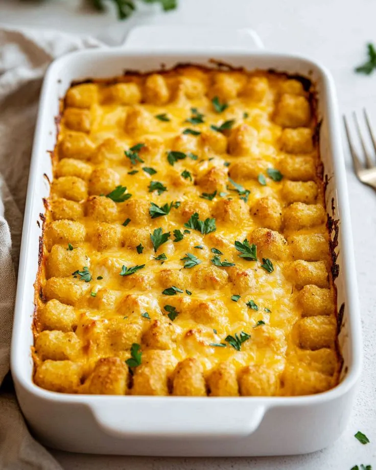 Cheesy Chicken Tater Tot Casserole 6,