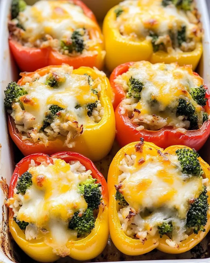 Chicken & Rice Stuffed Bell Peppers 4
