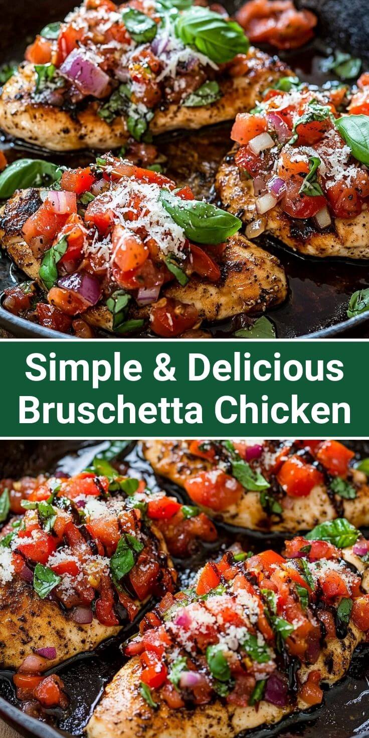 Simple & Delicious Bruschetta Chicken Recipe – savorandnest.com