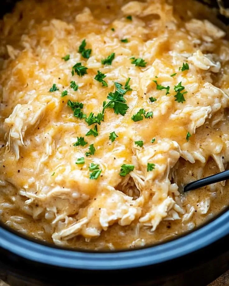 Slow Cooker Chicken and Cheesy Rice 2,