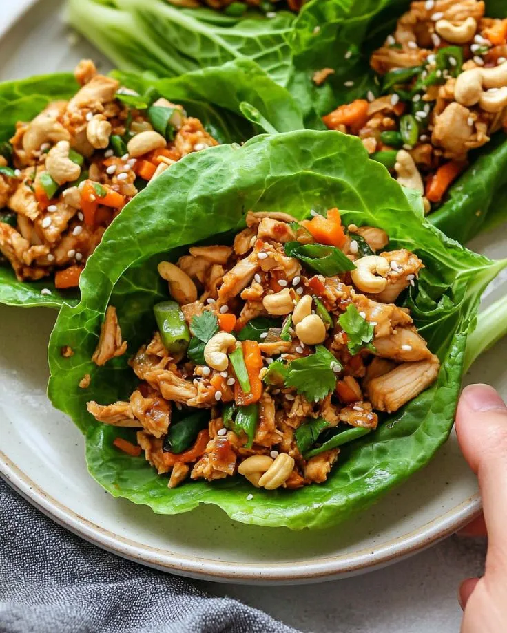 Thai Chicken Lettuce Wraps 1