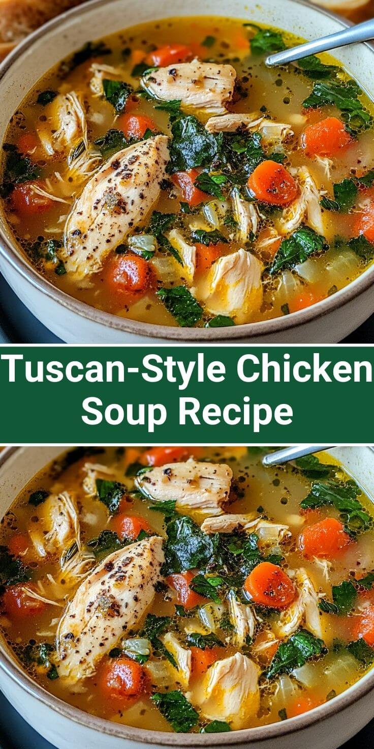 Tuscan-Style Chicken Soup Recipe – savorandnest.com