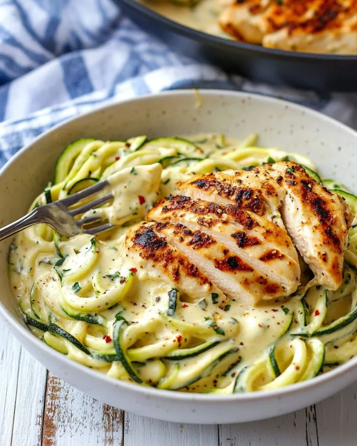 Zucchini Noodle Chicken Alfredo 1 (1)