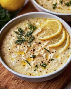 Greek Avgolemono Soup (Lemon Chicken & Rice Soup) – savorandnest.com