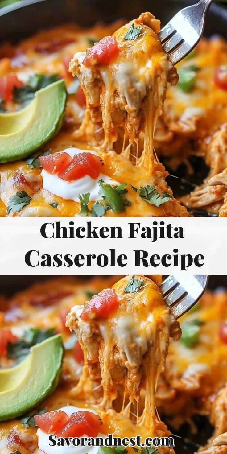Chicken Fajita Casserole Recipe – savorandnest.com