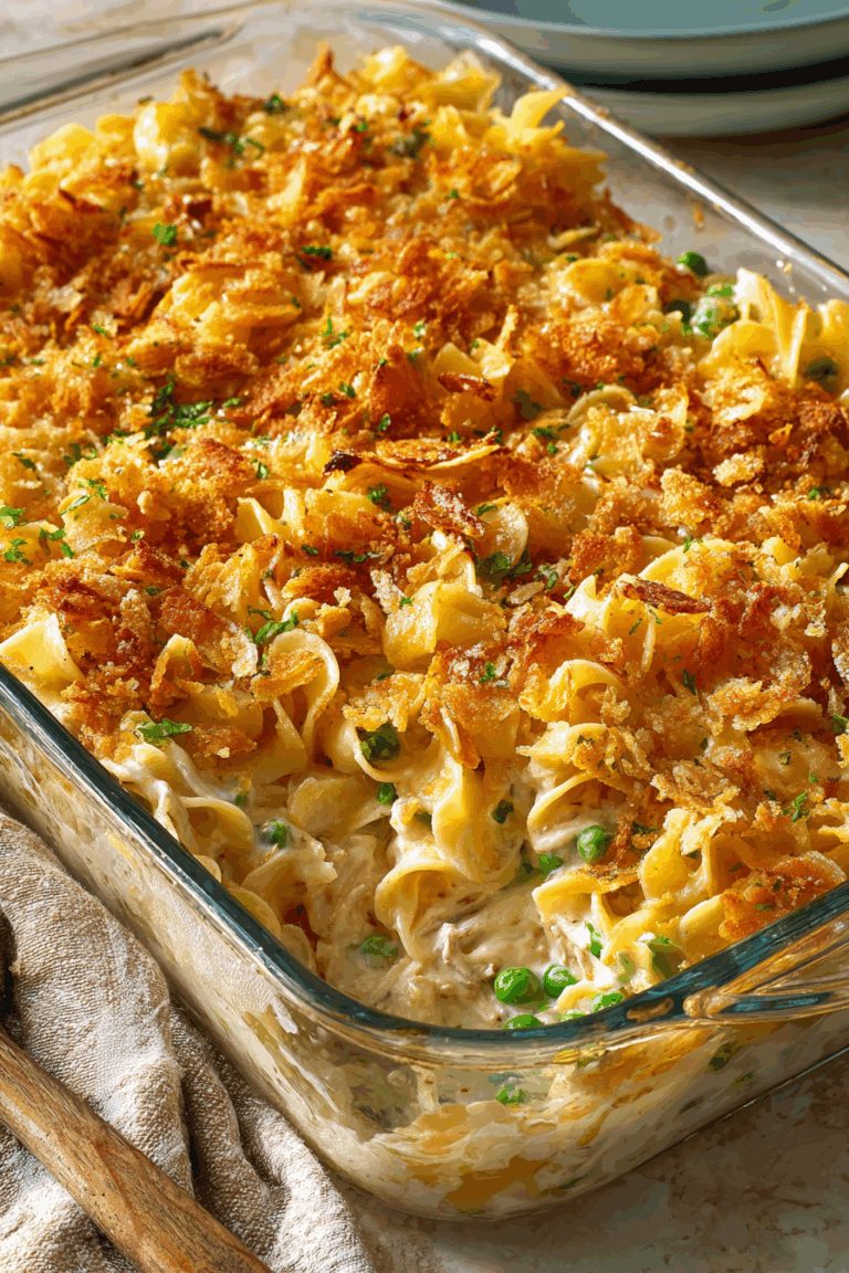 Classic Creamy Tuna Noodle Casserole Dinner Recipe 4