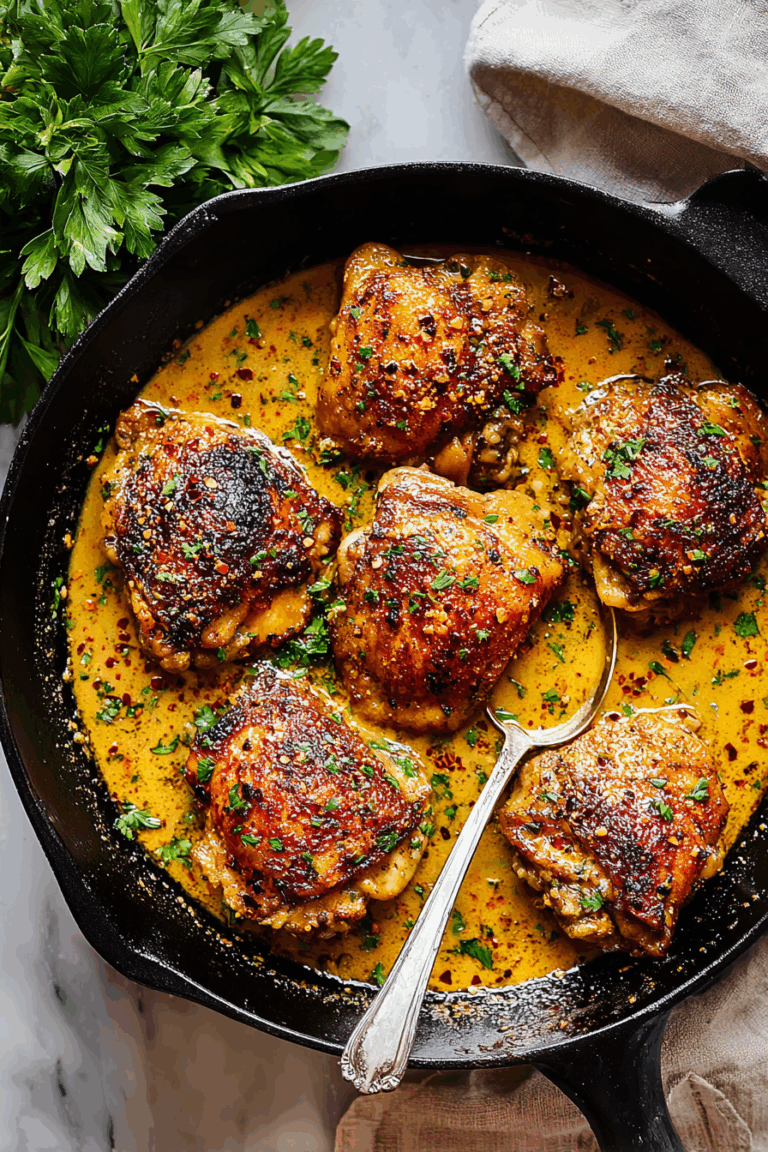 Crispy Chicken Thighs Skillet Recipe 1