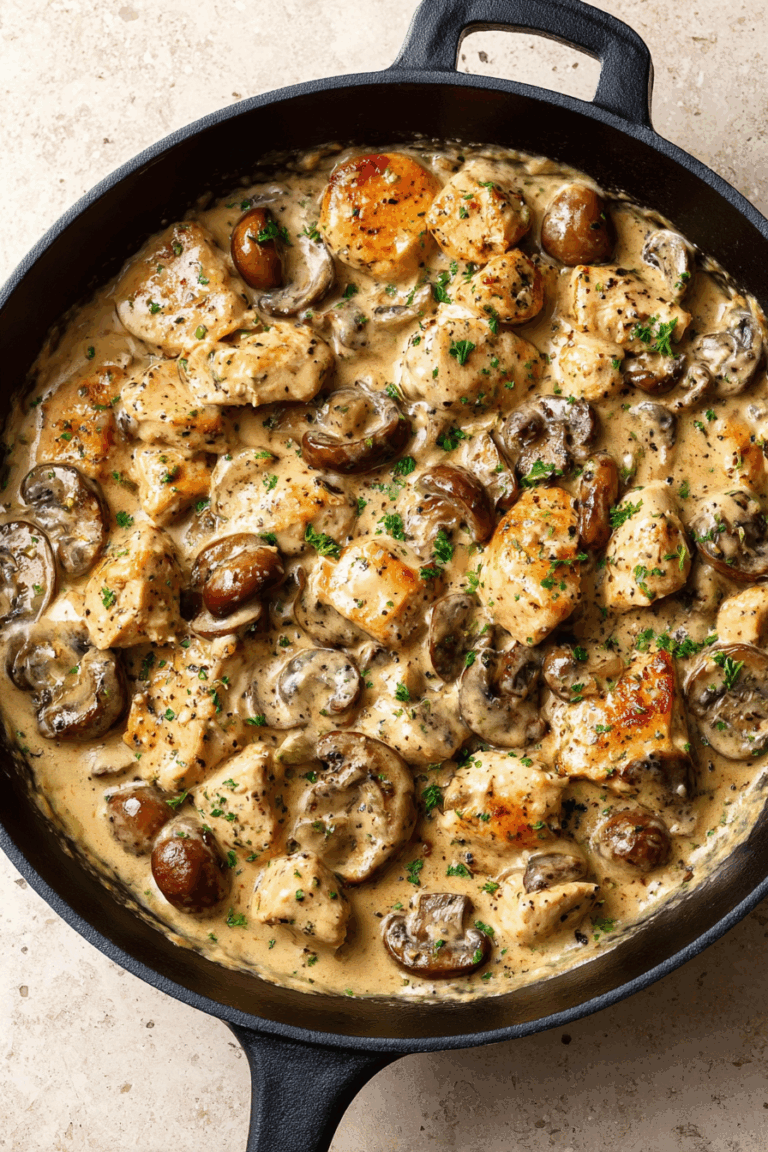 Easy Creamy Chicken Stroganoff 1