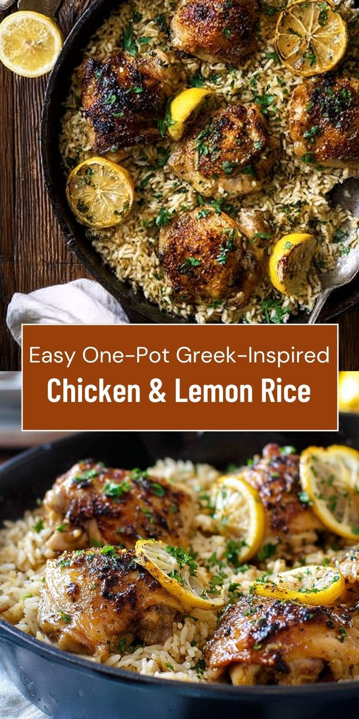 Easy One-Pot Greek-Inspired Chicken & Lemon Rice – savorandnest.com