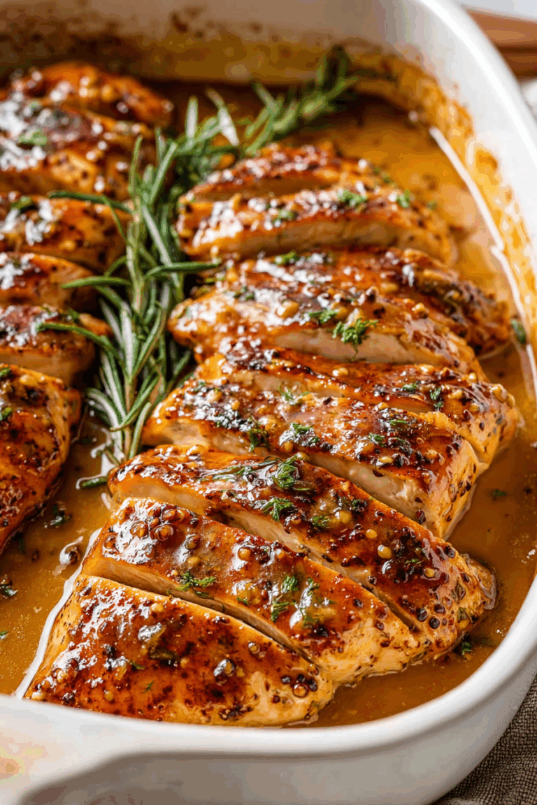 Juicy Oven-Baked Honey Mustard Chicken Breasts 1
