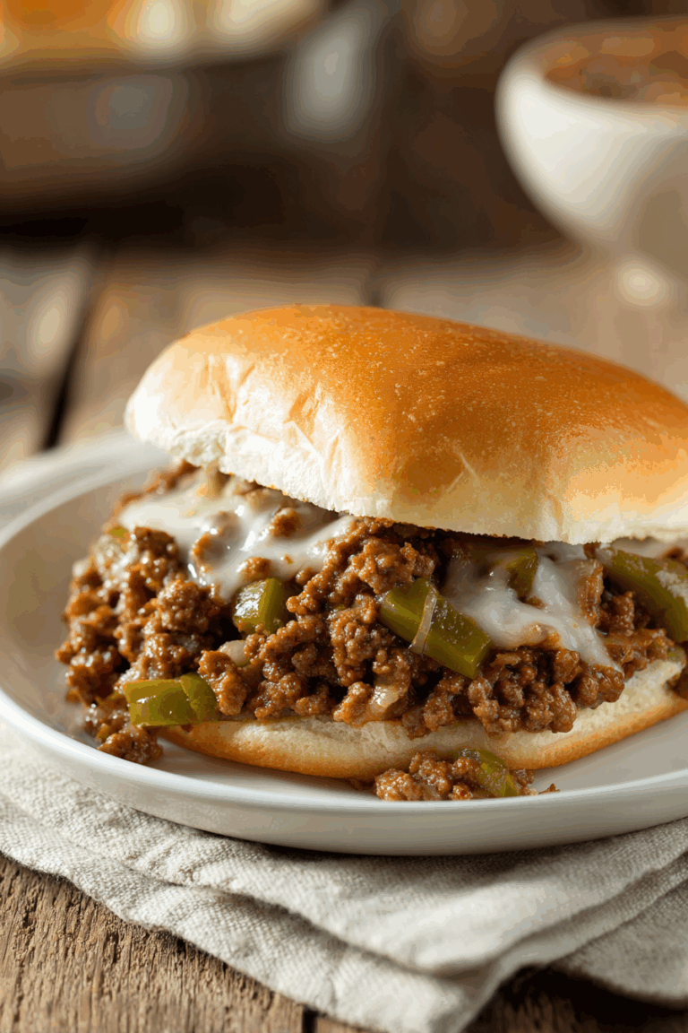 Philly Cheesesteak Sloppy Joes 6