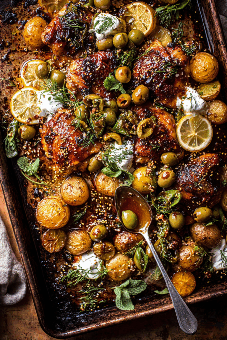 Simple Easy Lemon-Balsamic Sheet Pan Chicken with Potatoes 3