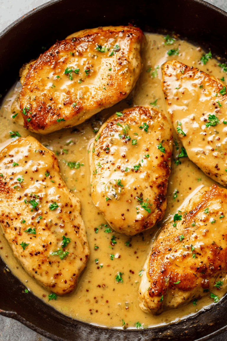 Simple Quick Honey Mustard Chicken Skillet 6