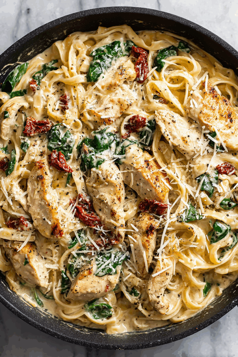 Simple Quick Tuscan Chicken Pasta 3