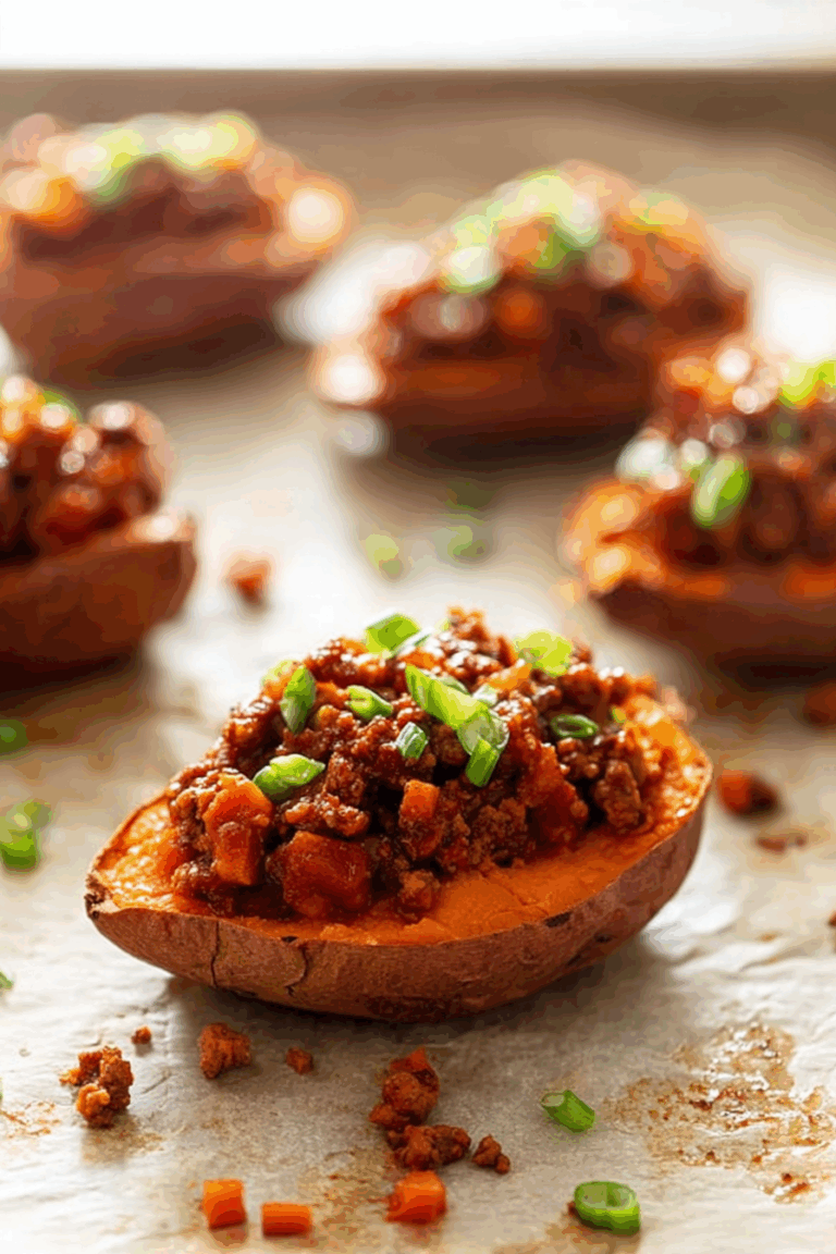 Sloppy Joe–Stuffed Baked Sweet Potatoes 2