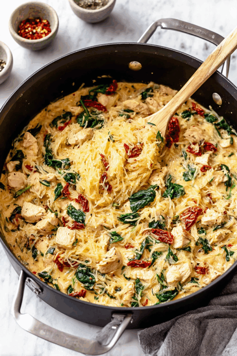 Creamy Tuscan Chicken Spaghetti Squash Recipe 1