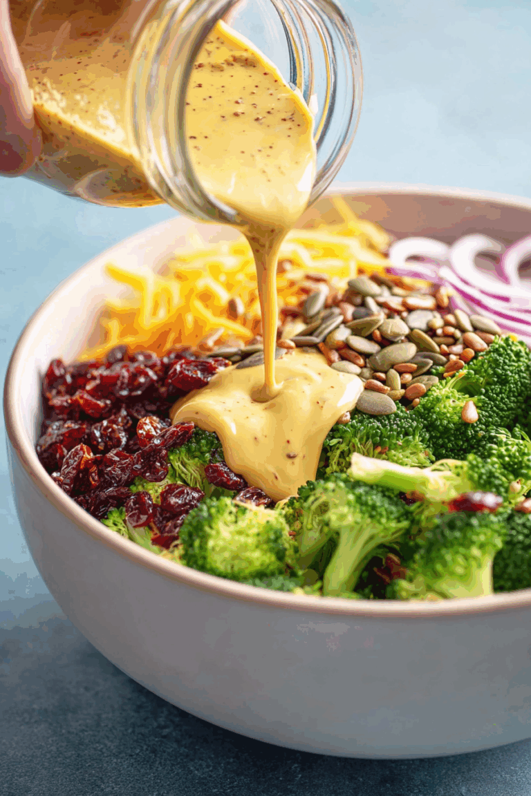Crunchy Broccoli Salad with Honey Mustard Dressing 1