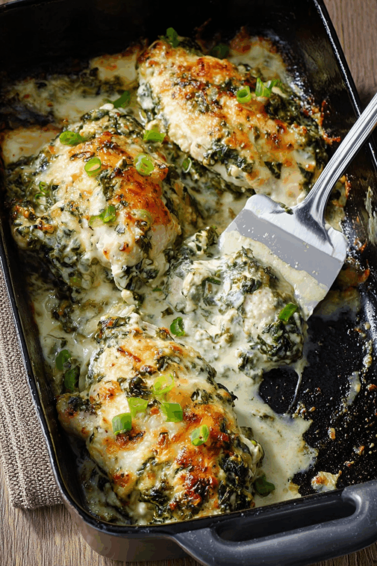 Easy Creamy Spinach & Feta Baked Chicken 5