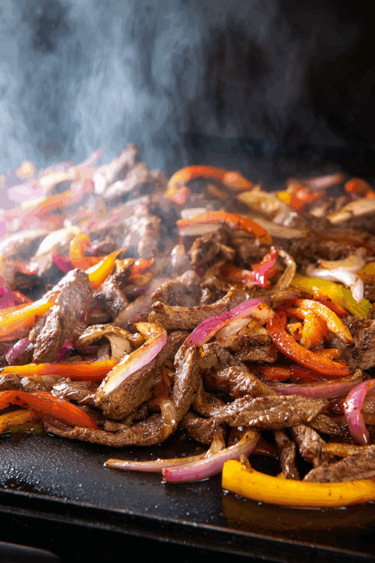Quick Juicy Blackstone Steak Fajitas 5