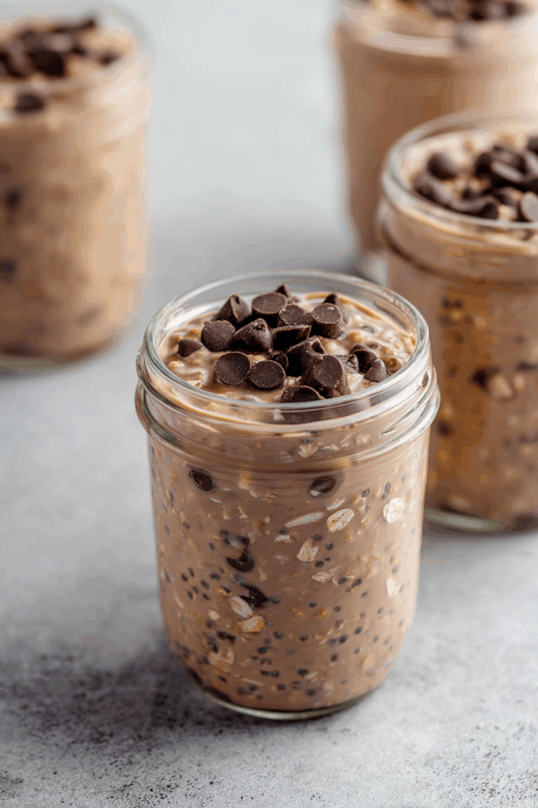 The Best Chocolate Protein Overnight Oats 3