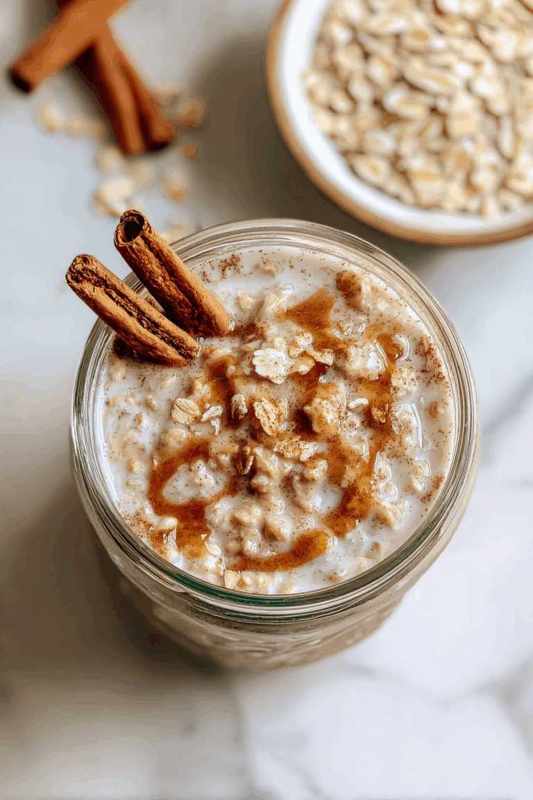 The Best Cinnamon Roll–Style Overnight Oats 2