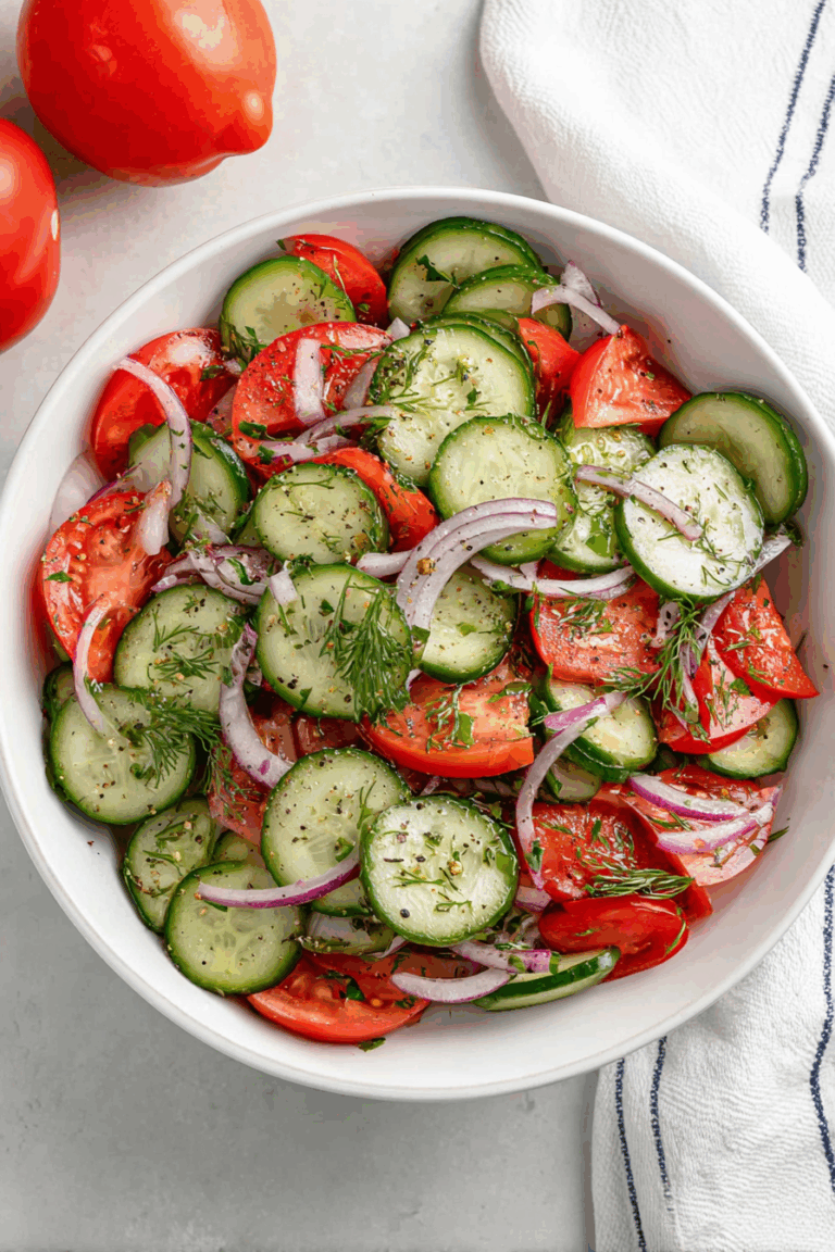 The Perfect Cucumber Tomato Salad 1