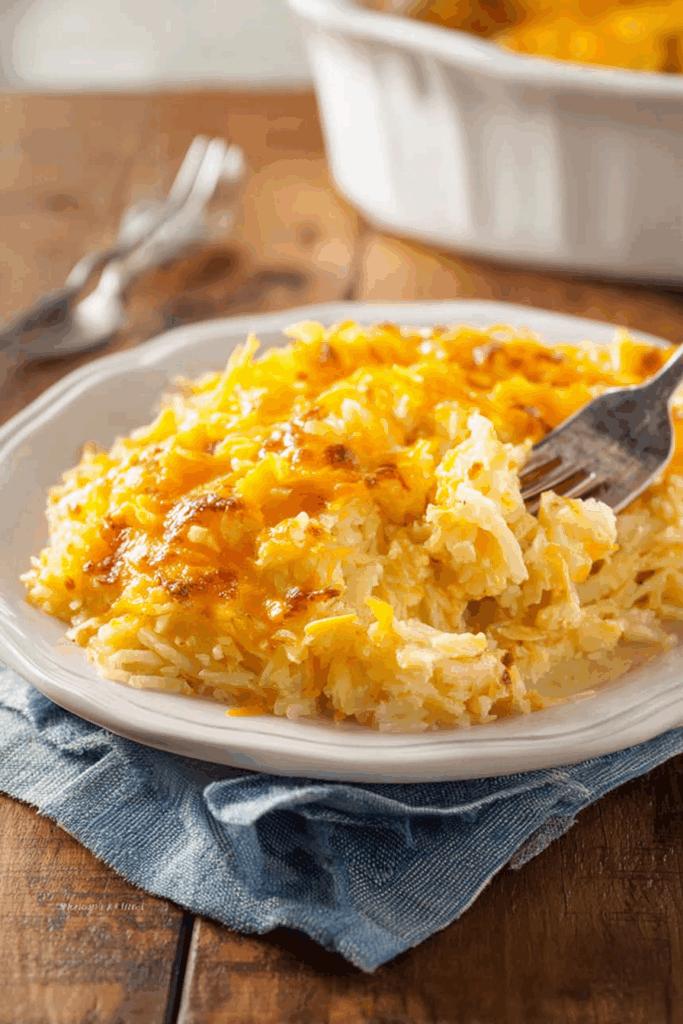 Creamy Cheesy Hash Brown Casserole – savorandnest.com