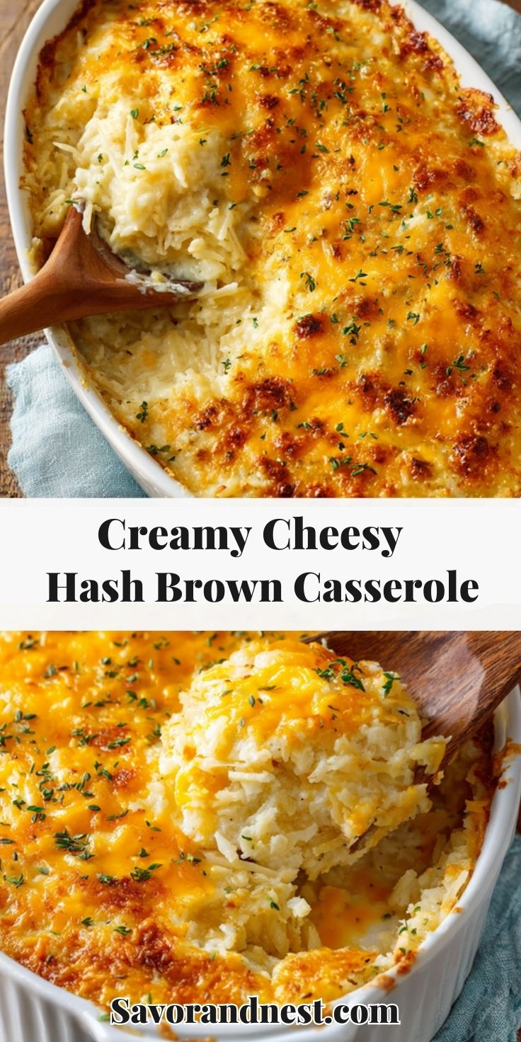 Creamy Cheesy Hash Brown Casserole – savorandnest.com