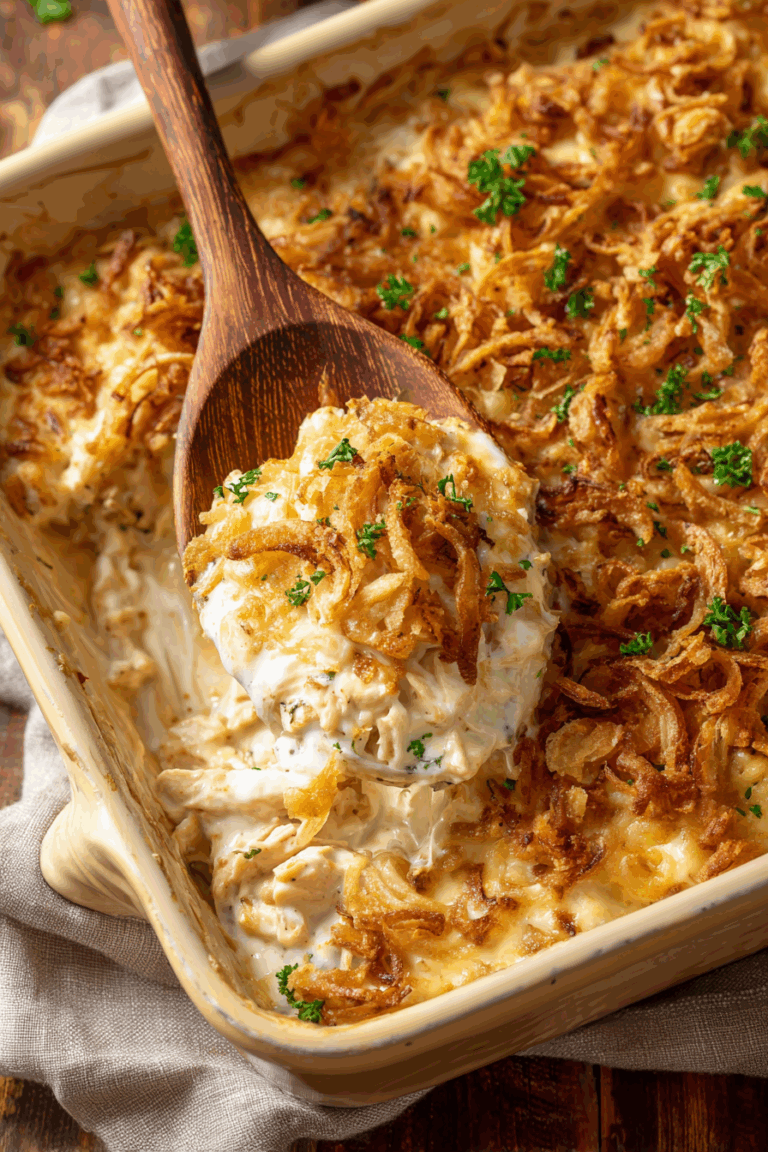 Easy Creamy French Onion Chicken Casserole 3