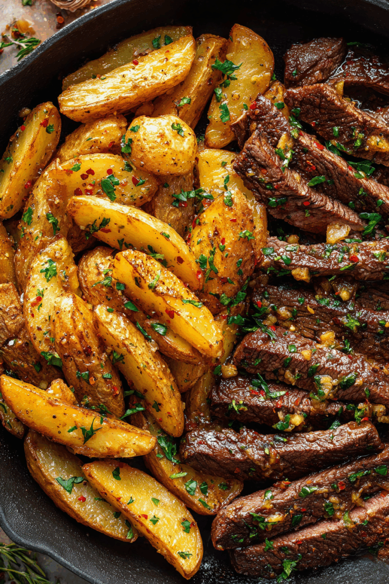 The Perfect Garlic Butter Steak and Potato Skillet Recipe 5
