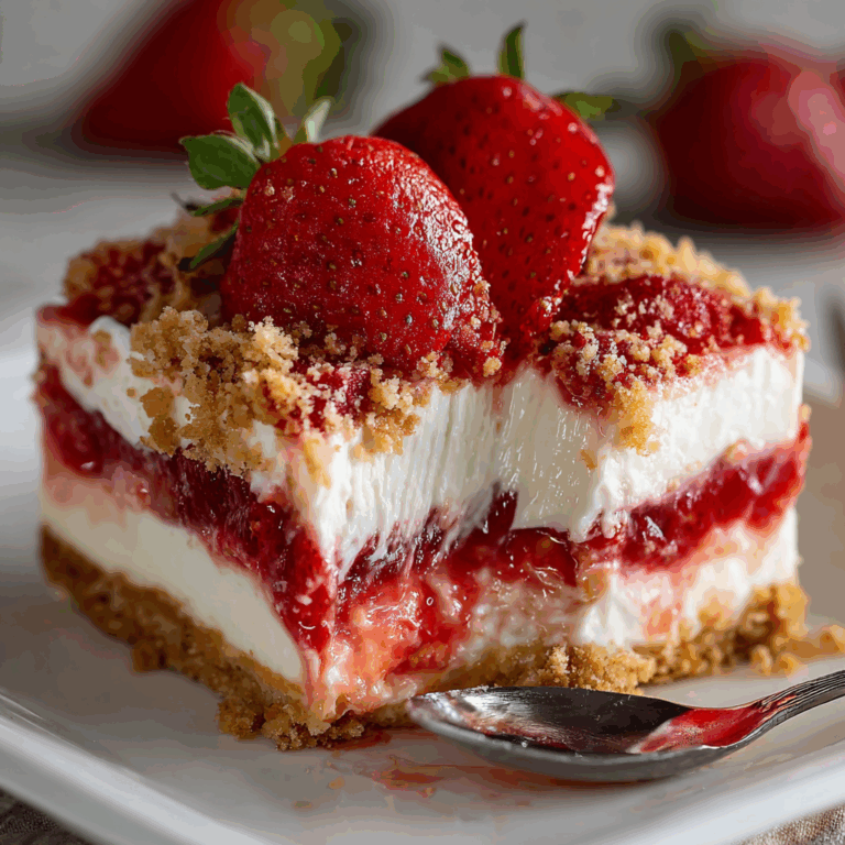 No-Bake Fresh Strawberry Dessert 1