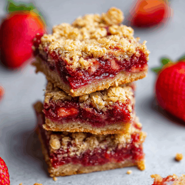 Simple Homemade Strawberry Oat Crumble Bars Recipe 10