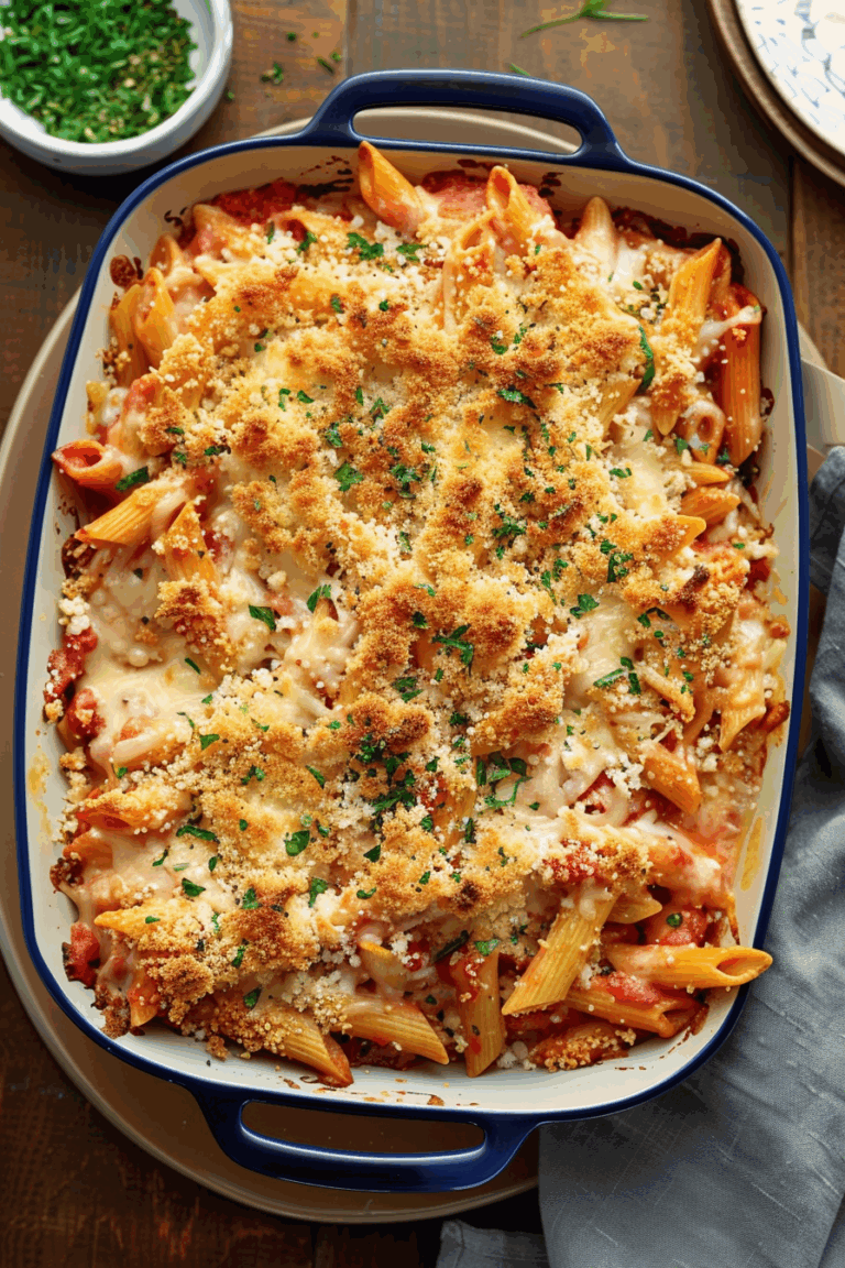 Dump and Bake Chicken Parmesan Casserole 7