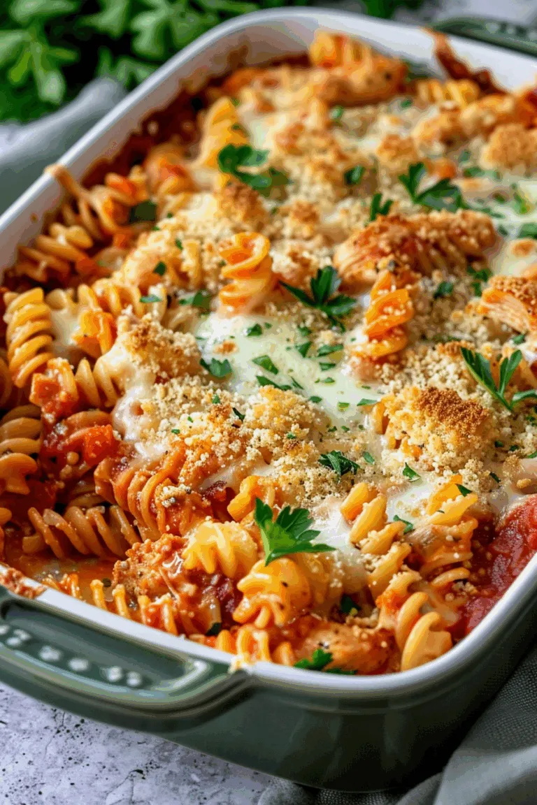 Dump-and-Bake Chicken Parmesan Casserole Easy One Dish Recipe 13