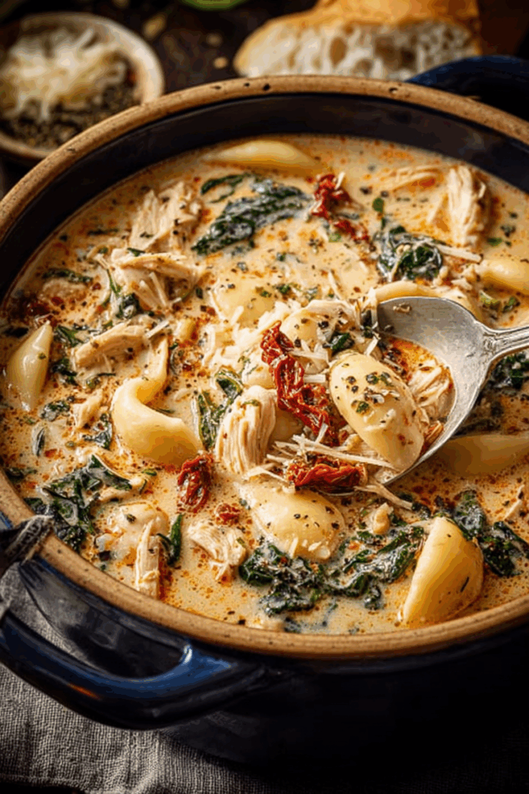 One-Pot Tuscan Marry Me Chicken Soup with Pasta and Spinach 1