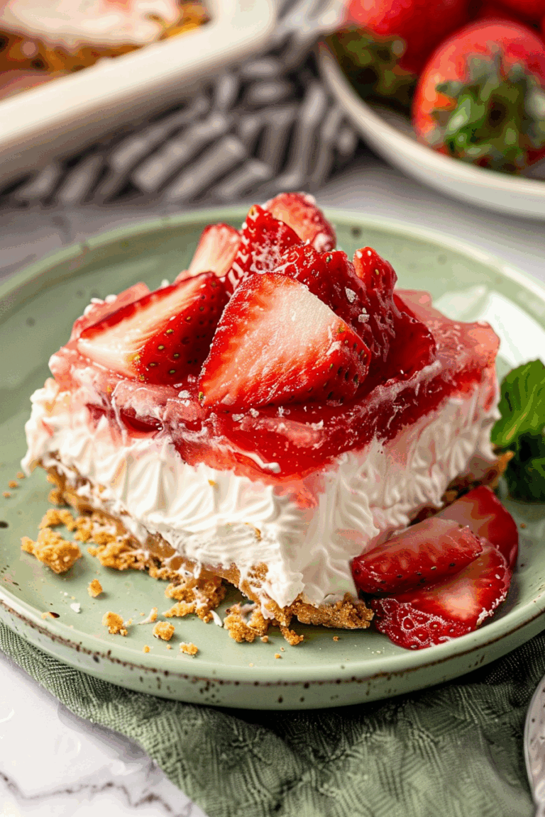 Strawberry Pretzel Dessert Squares 7