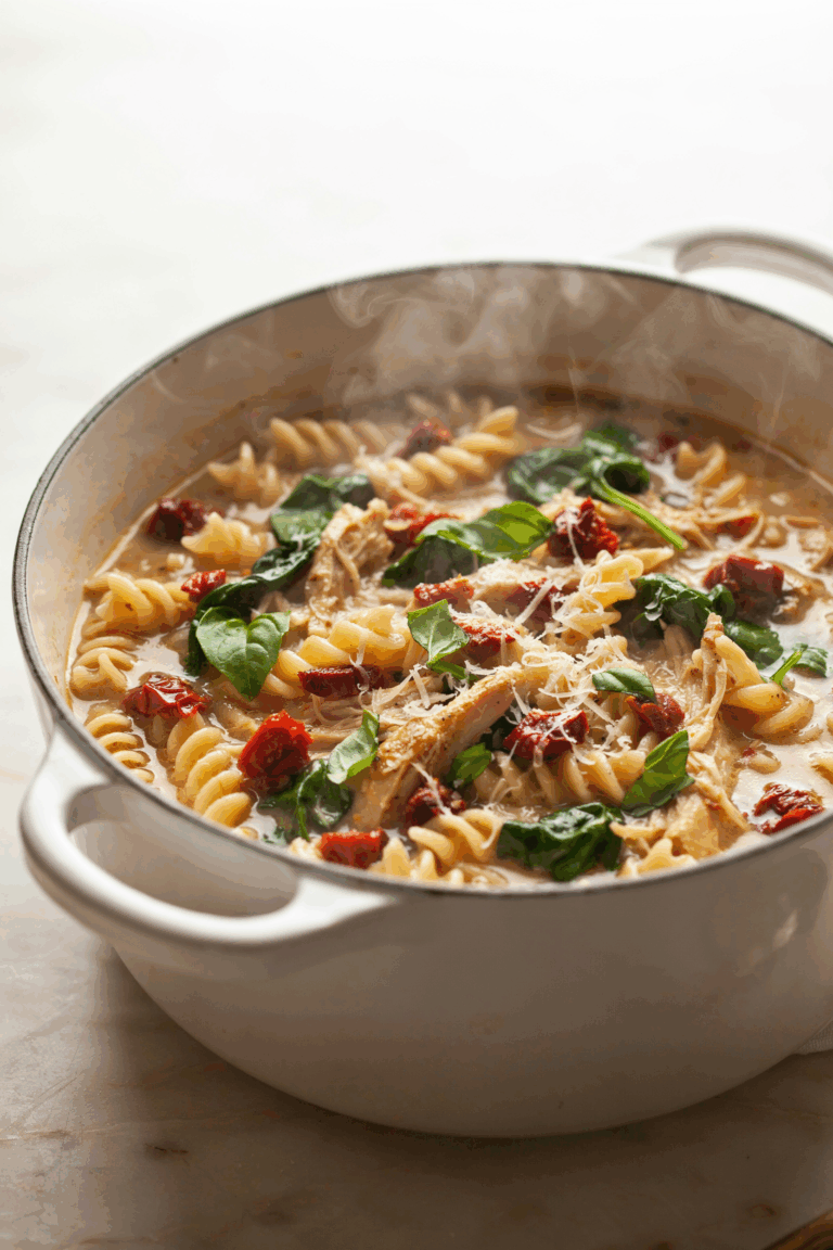 30-Minute Rotisserie Chicken Marry Me Soup with Rotini 3