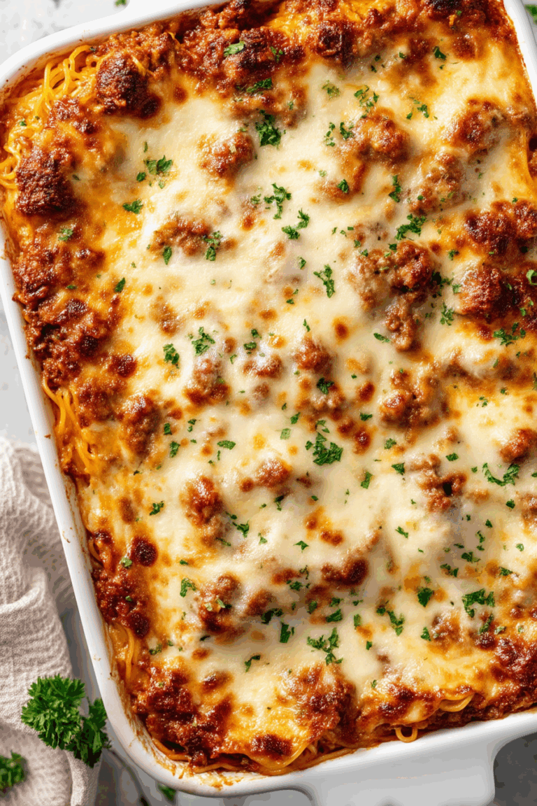 Baked Spaghetti Parmesan Casserole 1