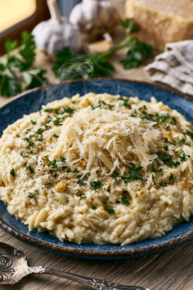 Creamy Garlic Parmesan Orzo 5