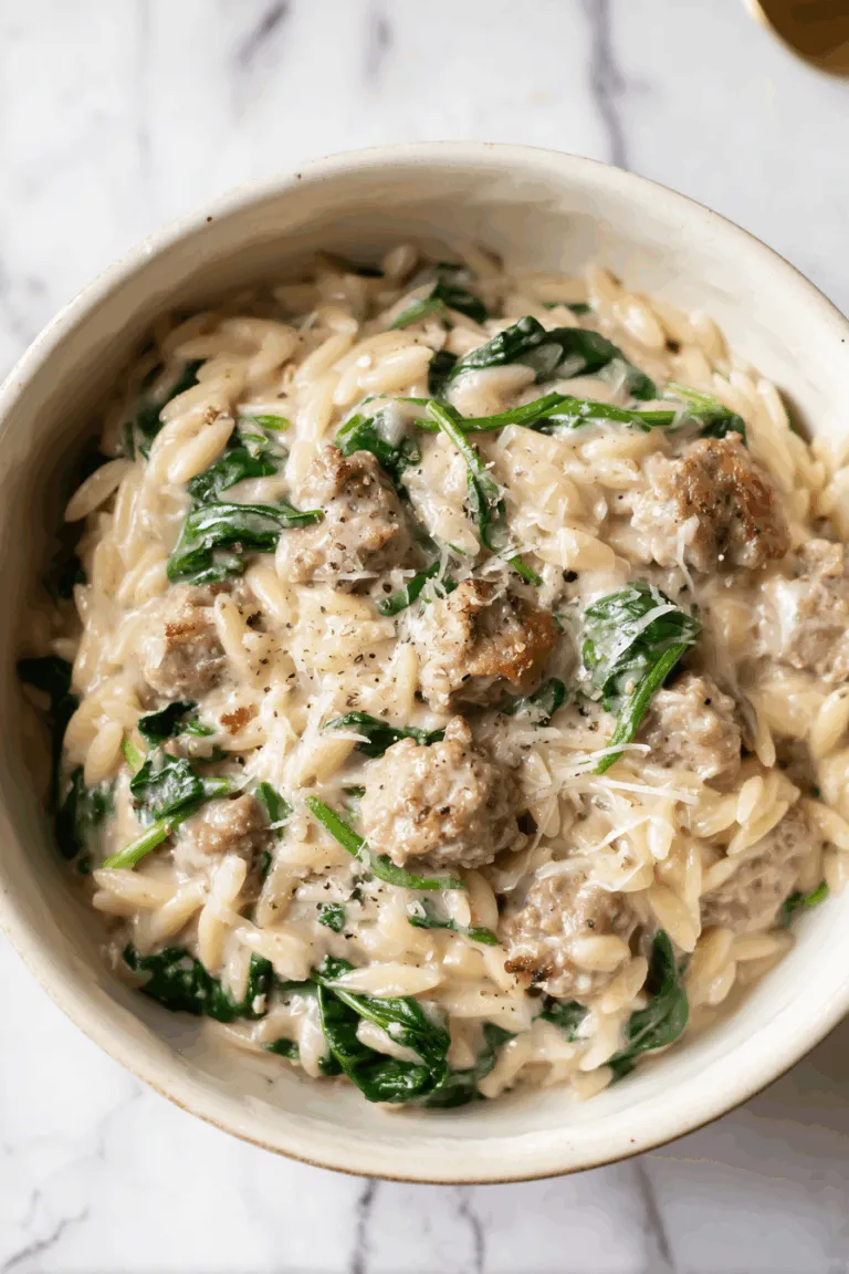Easy One-Pot Chicken Sausage Orzo 3