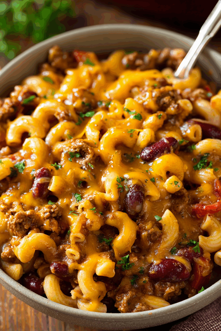 Quick & Easy Chili Mac and Cheese 1