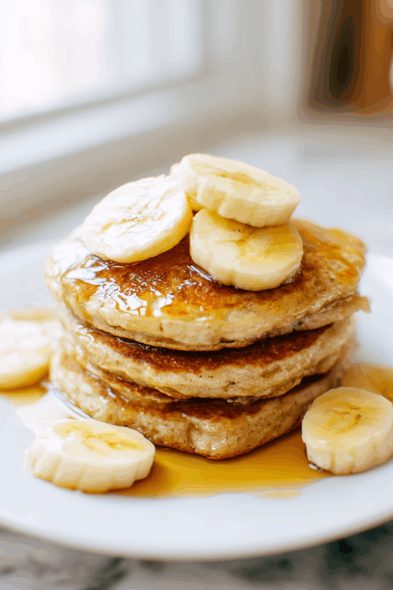Quick Simple Blender Banana Oatmeal Pancakes 6