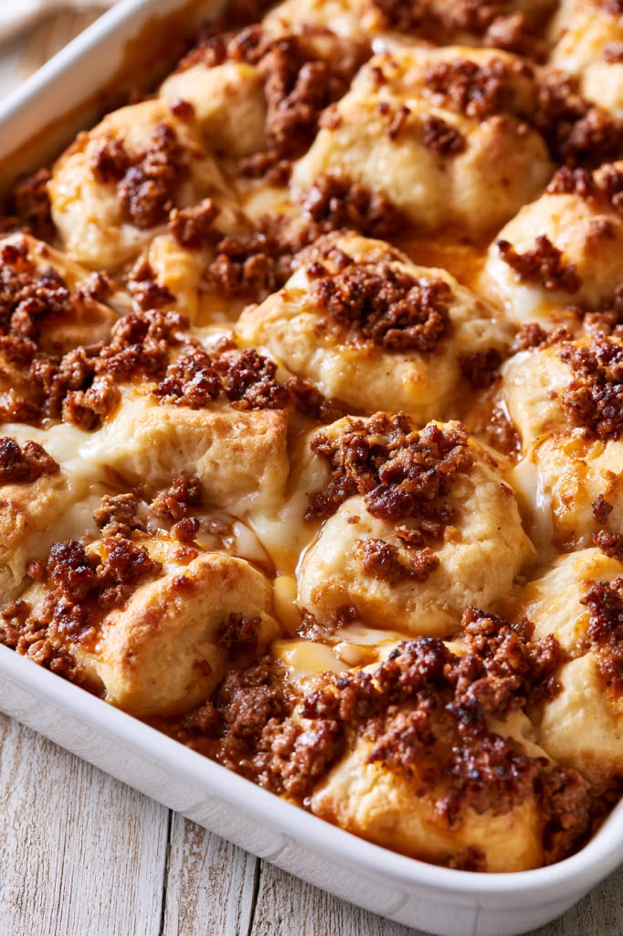 Sloppy Joe Biscuit Casserole3-