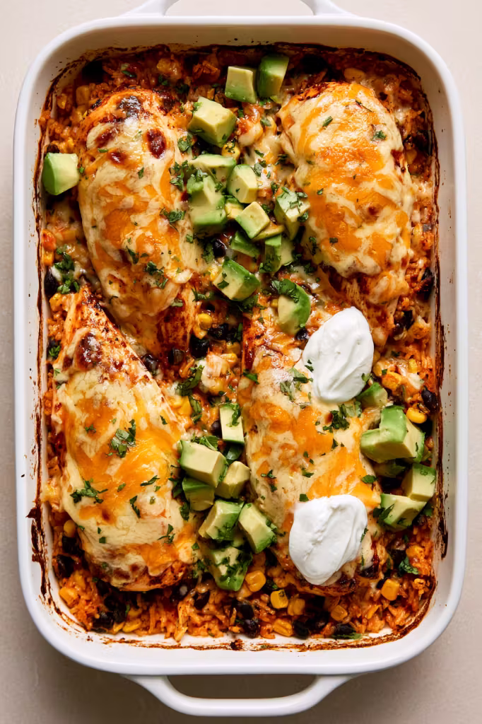 Mexican Chicken and Rice Bake3-