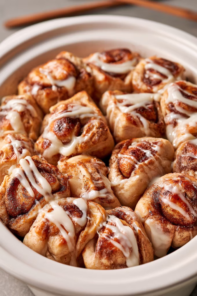 Slow Cooker Apple Pie Cinnamon Roll Casserole2-