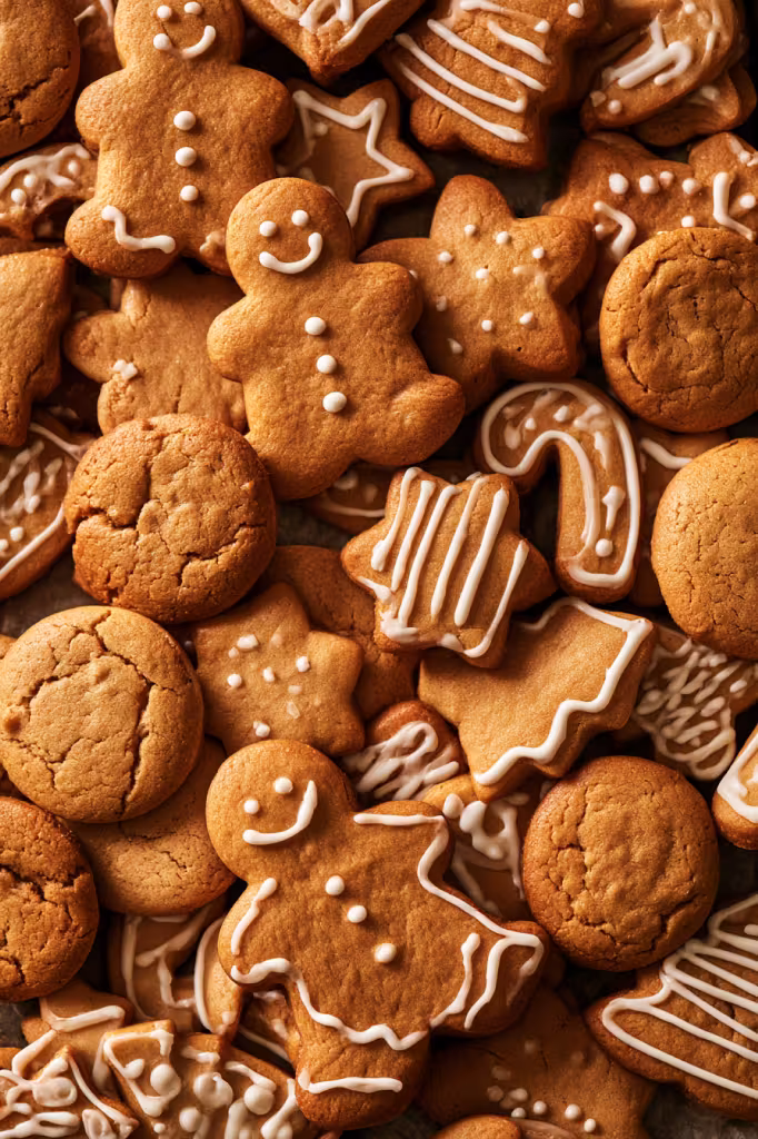 Soft Gingerbread Cookies with Royal Icing