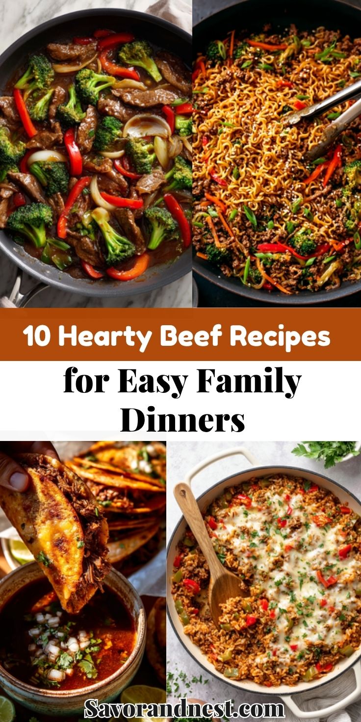 10 Hearty Beef Recipes for Easy Family Dinners