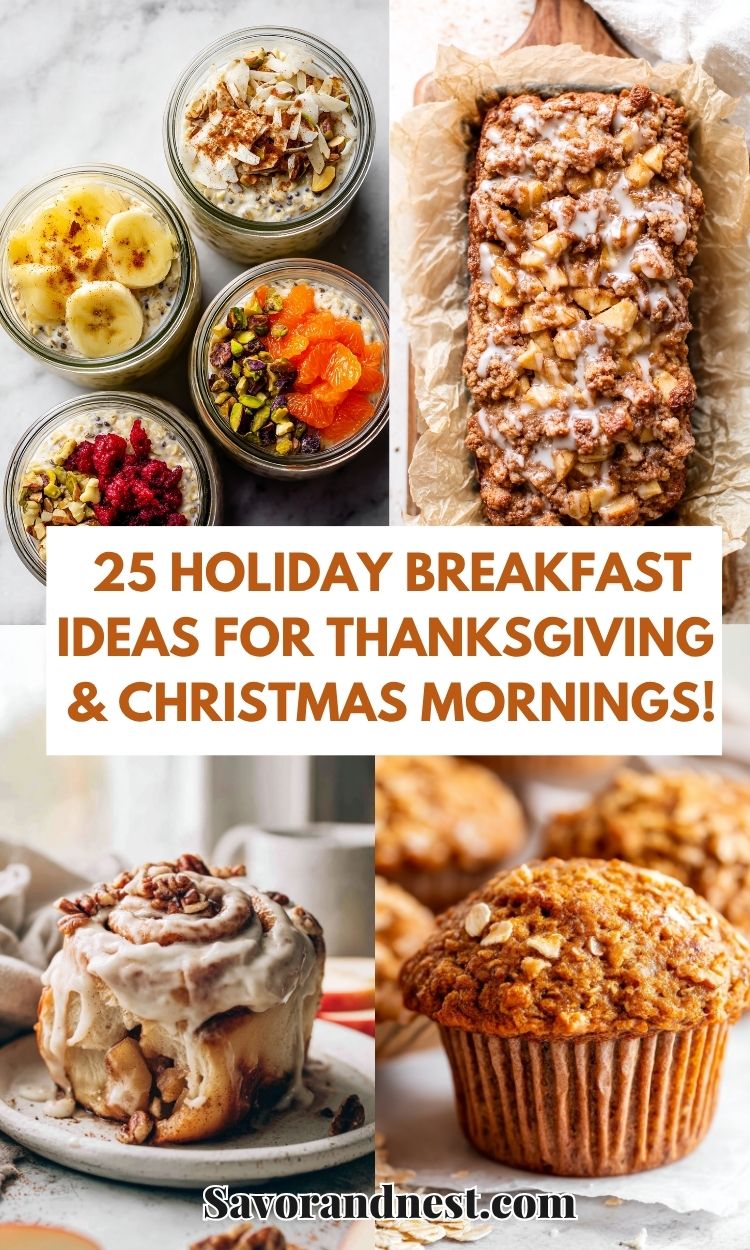 25 Holiday Breakfast Ideas for Thanksgiving & Christmas Mornings!