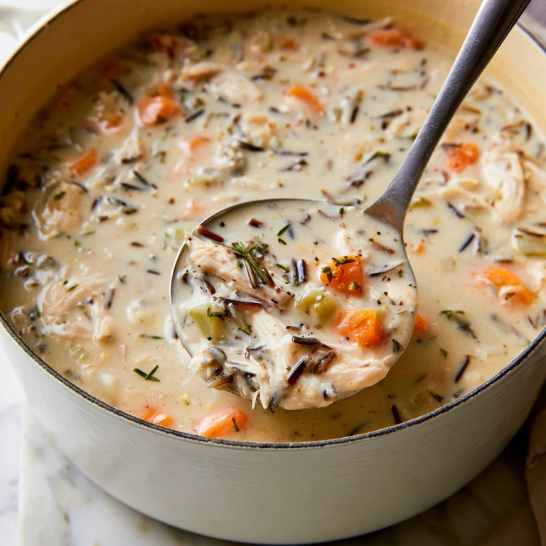 Easy Creamy Chicken Wild Rice Soup 2